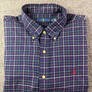 Ralph Lauren Mens 100% Cotton Long Sleeve Button Down Shirt Size XL